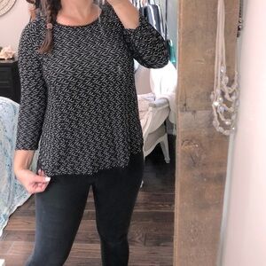 Postmark by Anthropologie medium black blouse